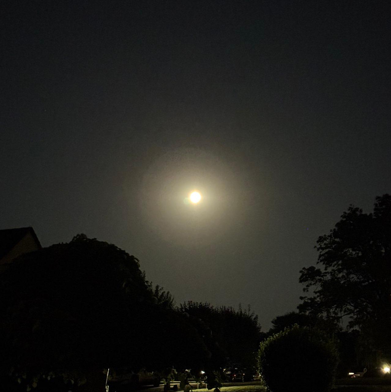 The Moon over Salzgitter, Deutschland — full moon, Lunar Day 16