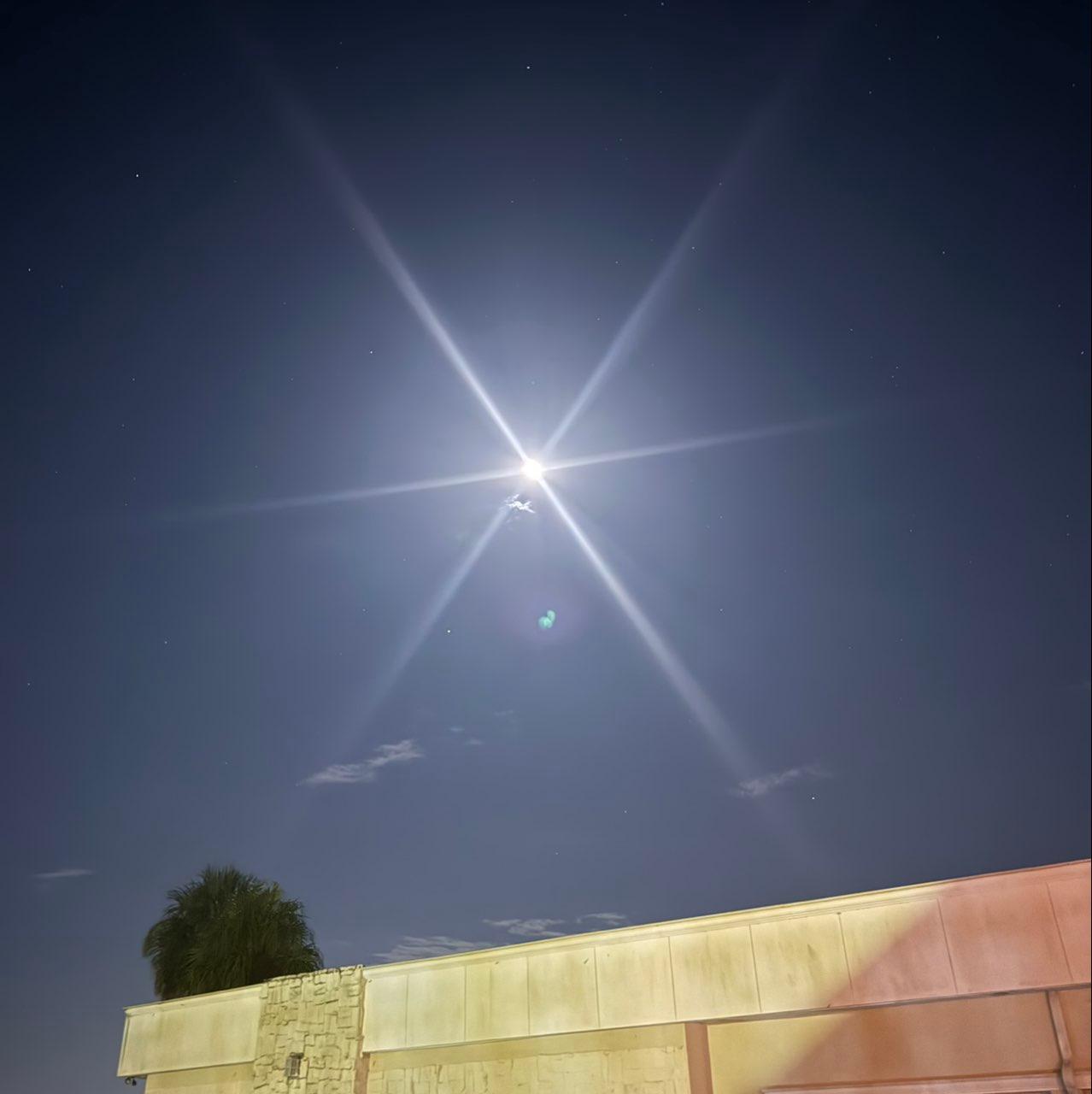 The Moon over New Orleans, United States — waning gibbous, Lunar Day 21