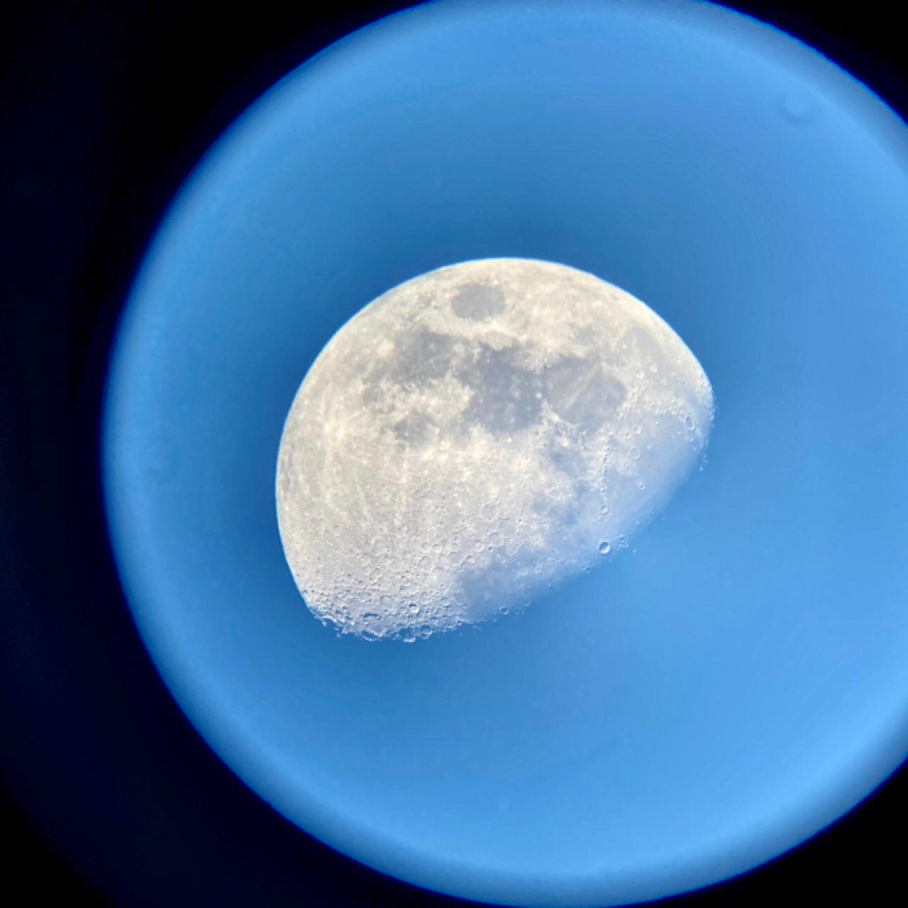 The Moon over Lodève, France — waxing gibbous, Lunar Day 10