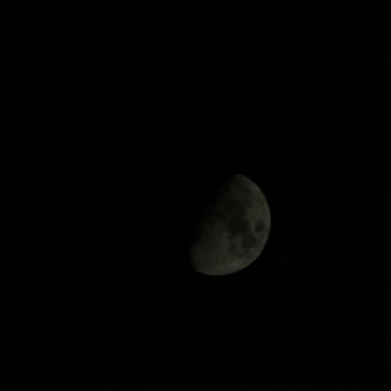 The Moon over Telford, United Kingdom — waxing gibbous, Lunar Day 10