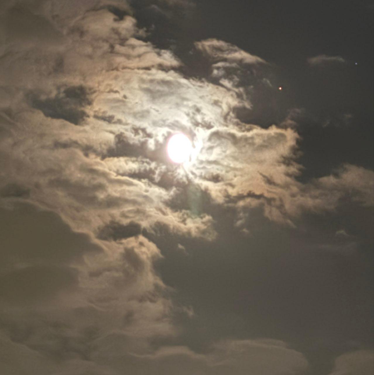 The Moon over Shawnee, United States — waxing gibbous, Lunar Day 12