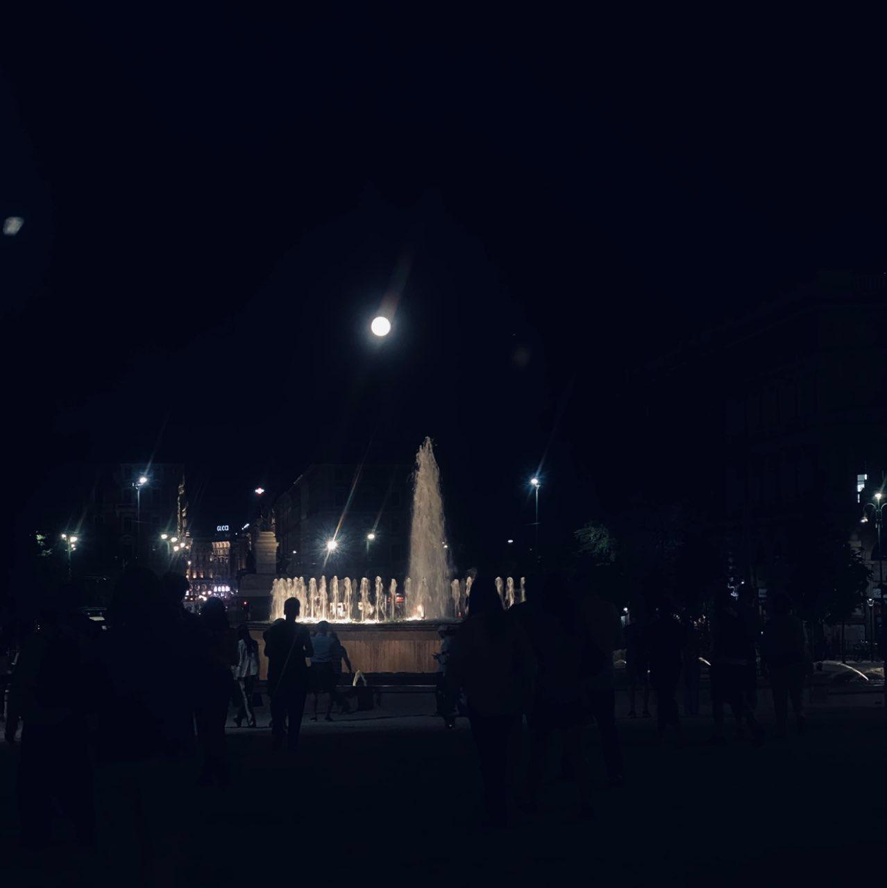 The Moon over Milano, Italia — full moon, Lunar Day 16