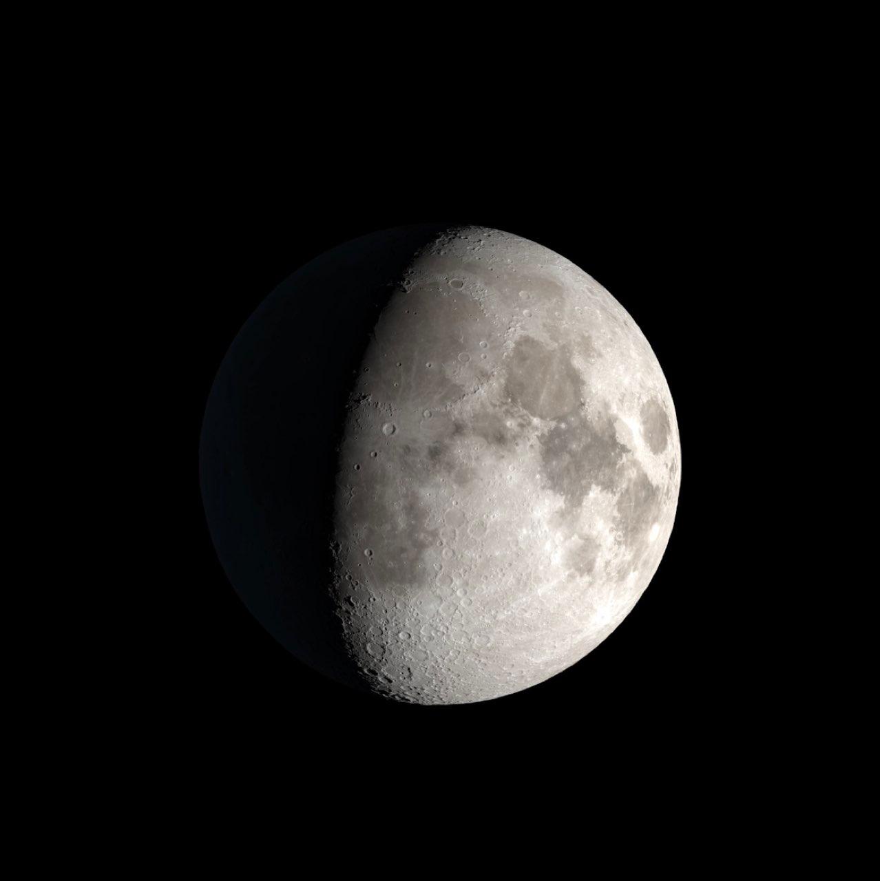 The Moon over Little Rock, United States — waxing gibbous, Lunar Day 10