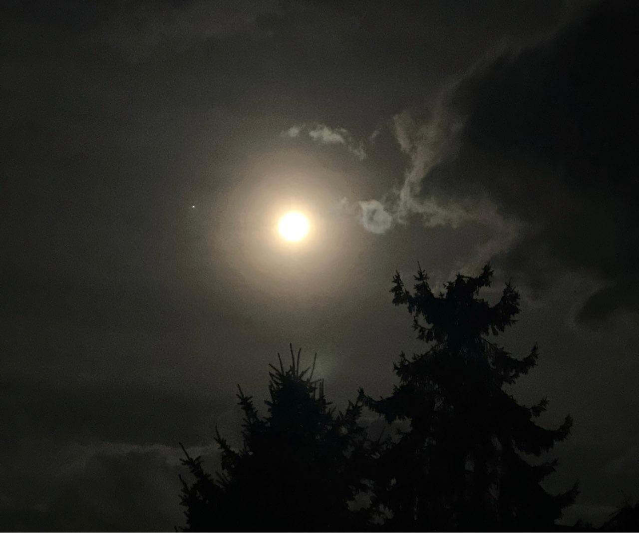 The Moon over Markersdorf-Haindorf, Österreich — new moon, Lunar Day 3