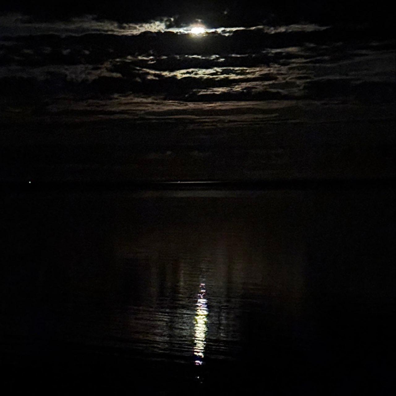 The Moon over Truro, United States — waxing gibbous, Lunar Day 13