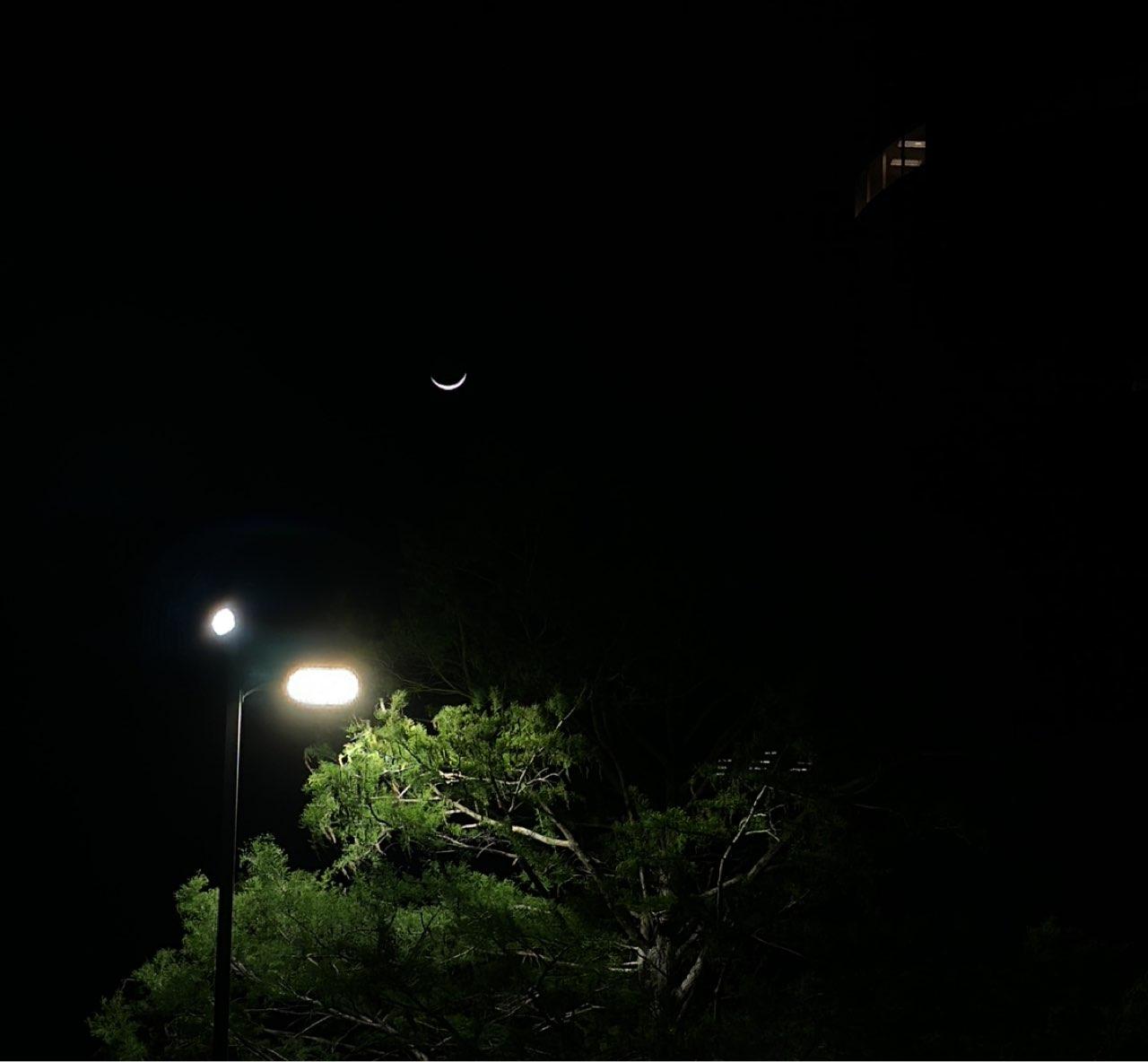 The Moon over Farmers Branch, Estados Unidos — waxing crescent, Lunar Day 4