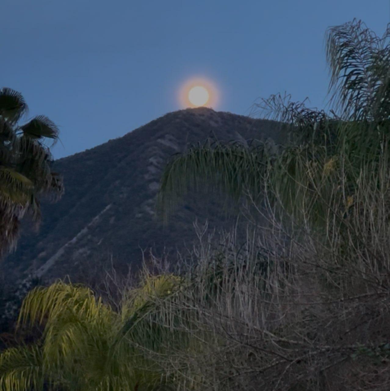 The Moon over Monterrey, México — first quarter, Lunar Day 9
