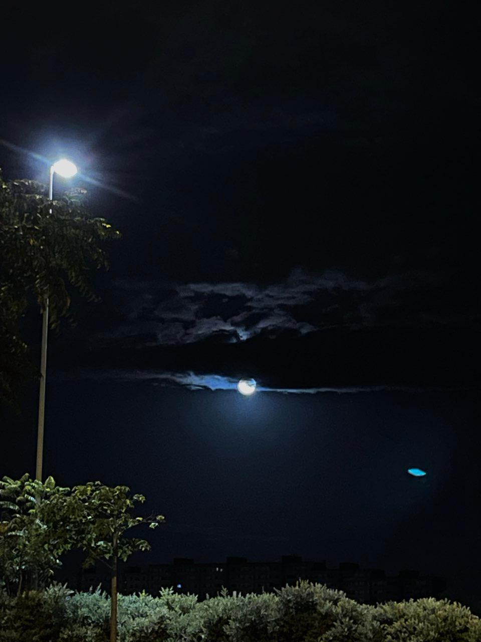 The Moon over Bari, Italy — full moon, Lunar Day 14
