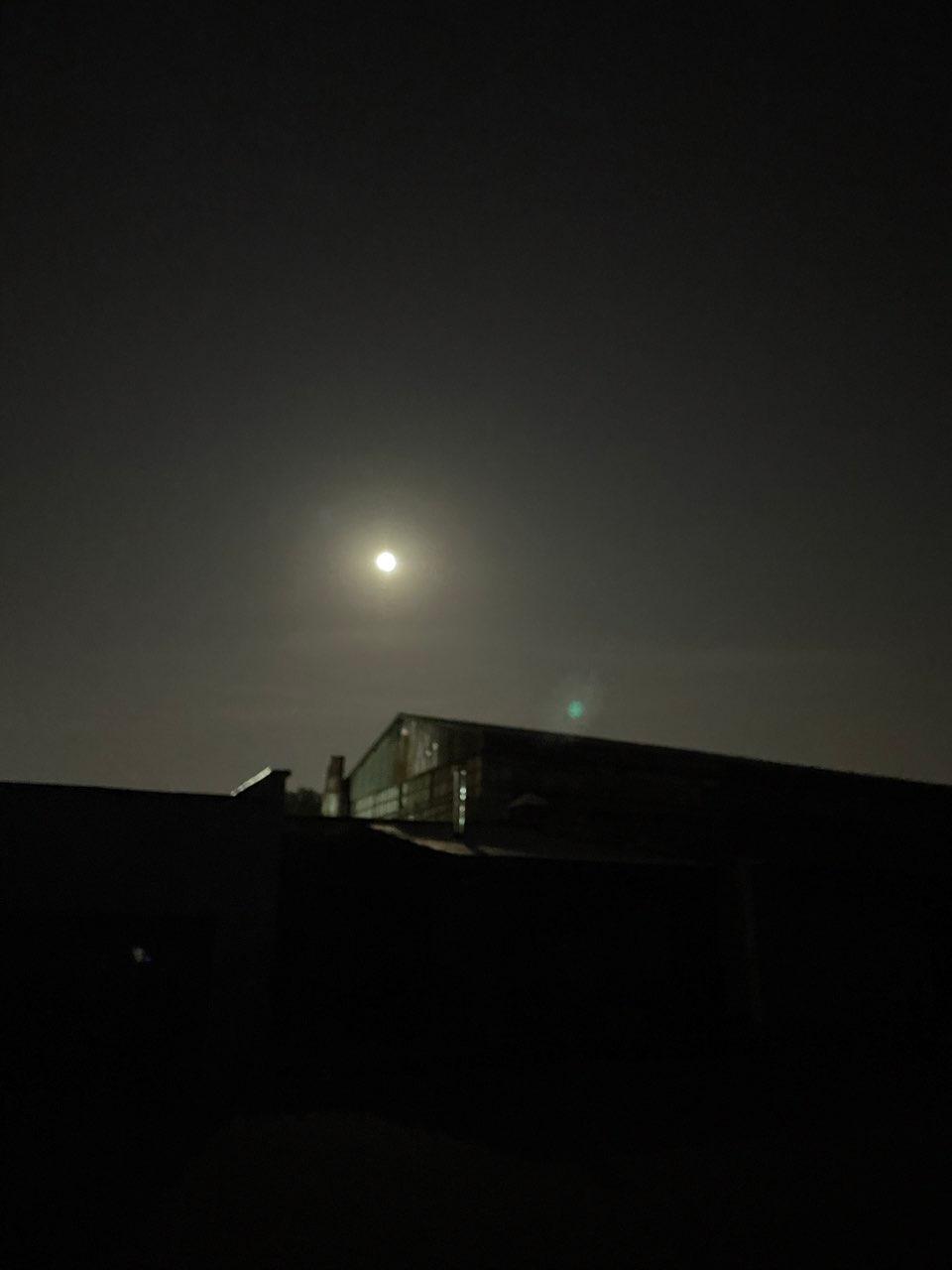The Moon over Minsk, Belarus — full moon, Lunar Day 16