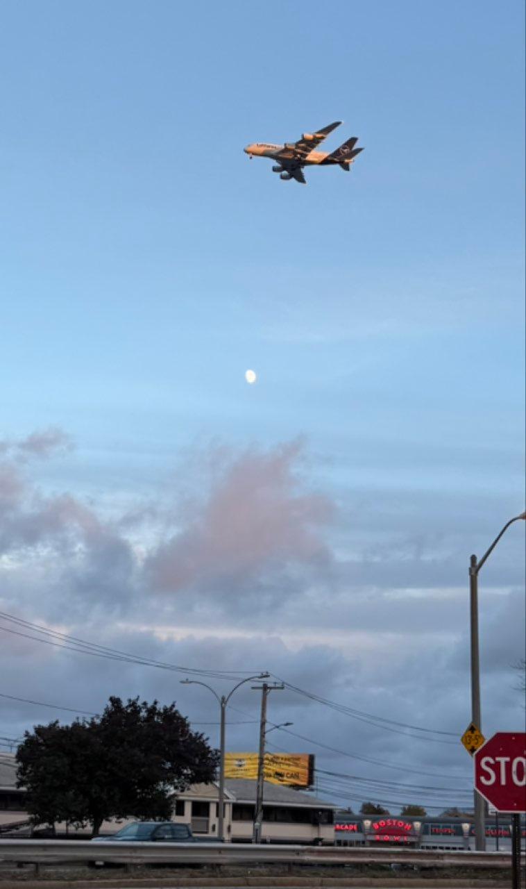 The Moon over Boston, United States — waxing gibbous, Lunar Day 12