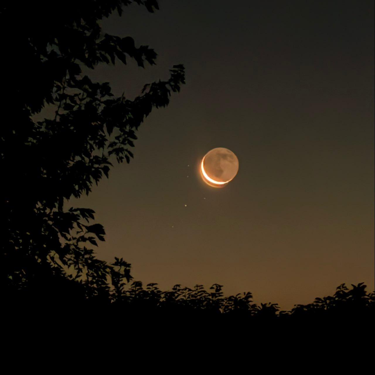 The Moon over Lodi, United States — waning crescent, Lunar Day 28