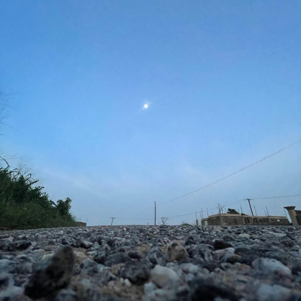 The Moon over Ga, Ghana — waxing gibbous, Lunar Day 12