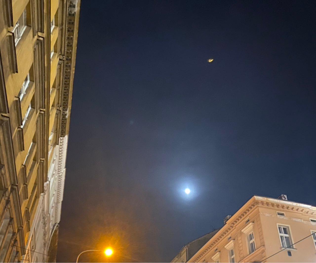 The Moon over Prague 3, Czechia — full moon, Lunar Day 14