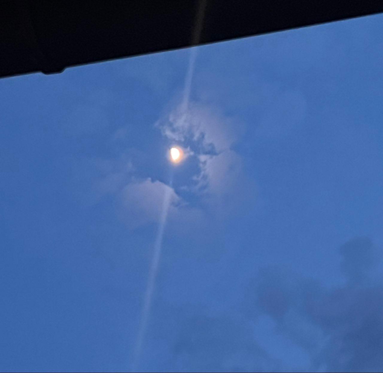 The Moon over Prato, Italia — first quarter, Lunar Day 10