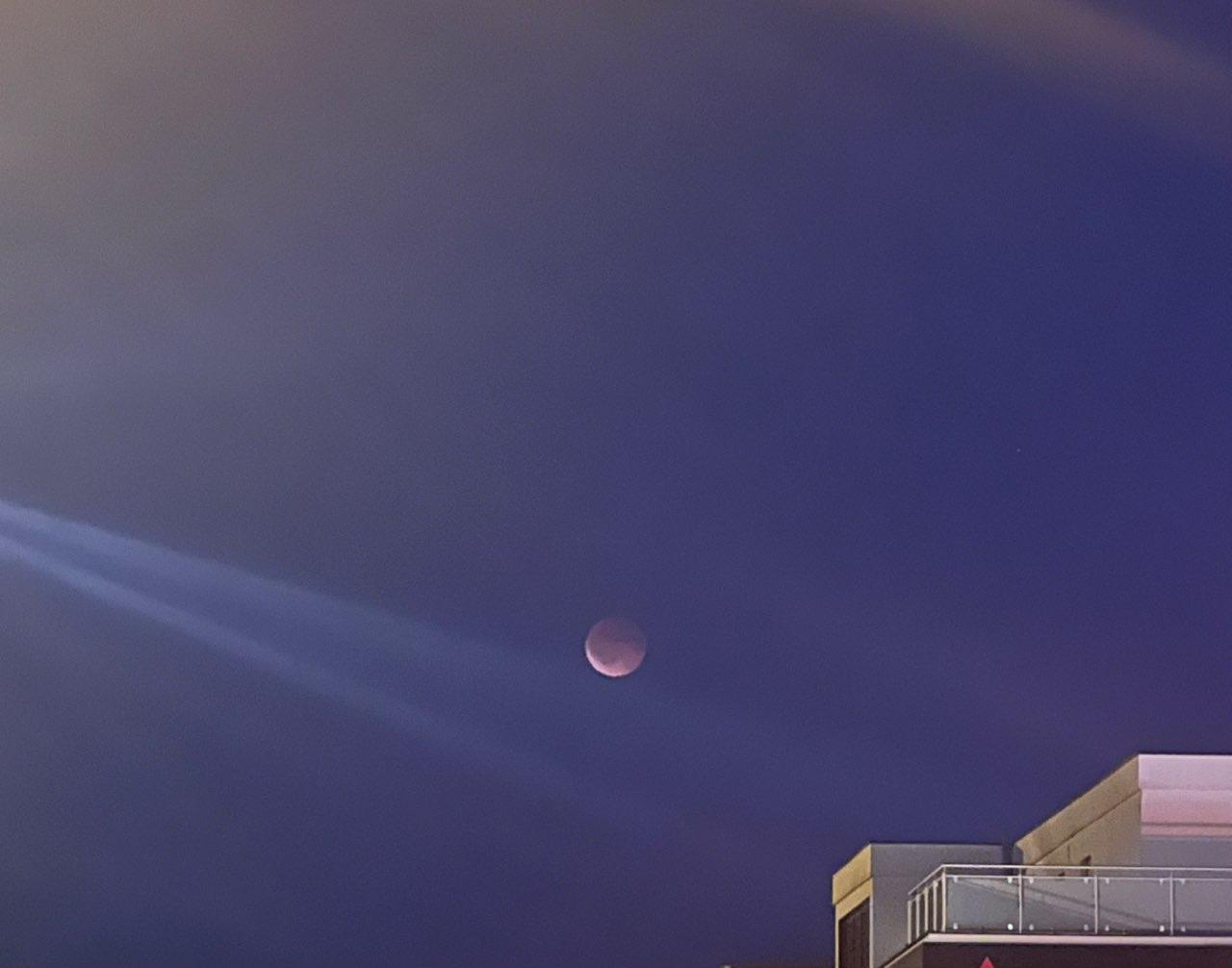 The Moon over Erlangen, Deutschland — full moon, Lunar Day 16