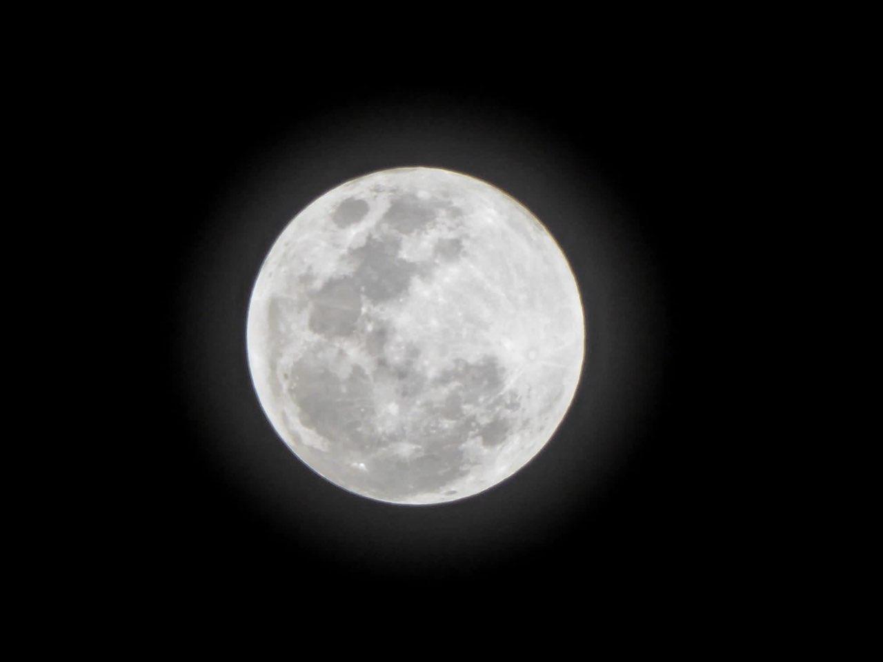 The Moon over Wattwil, Schweiz — full moon, Lunar Day 14