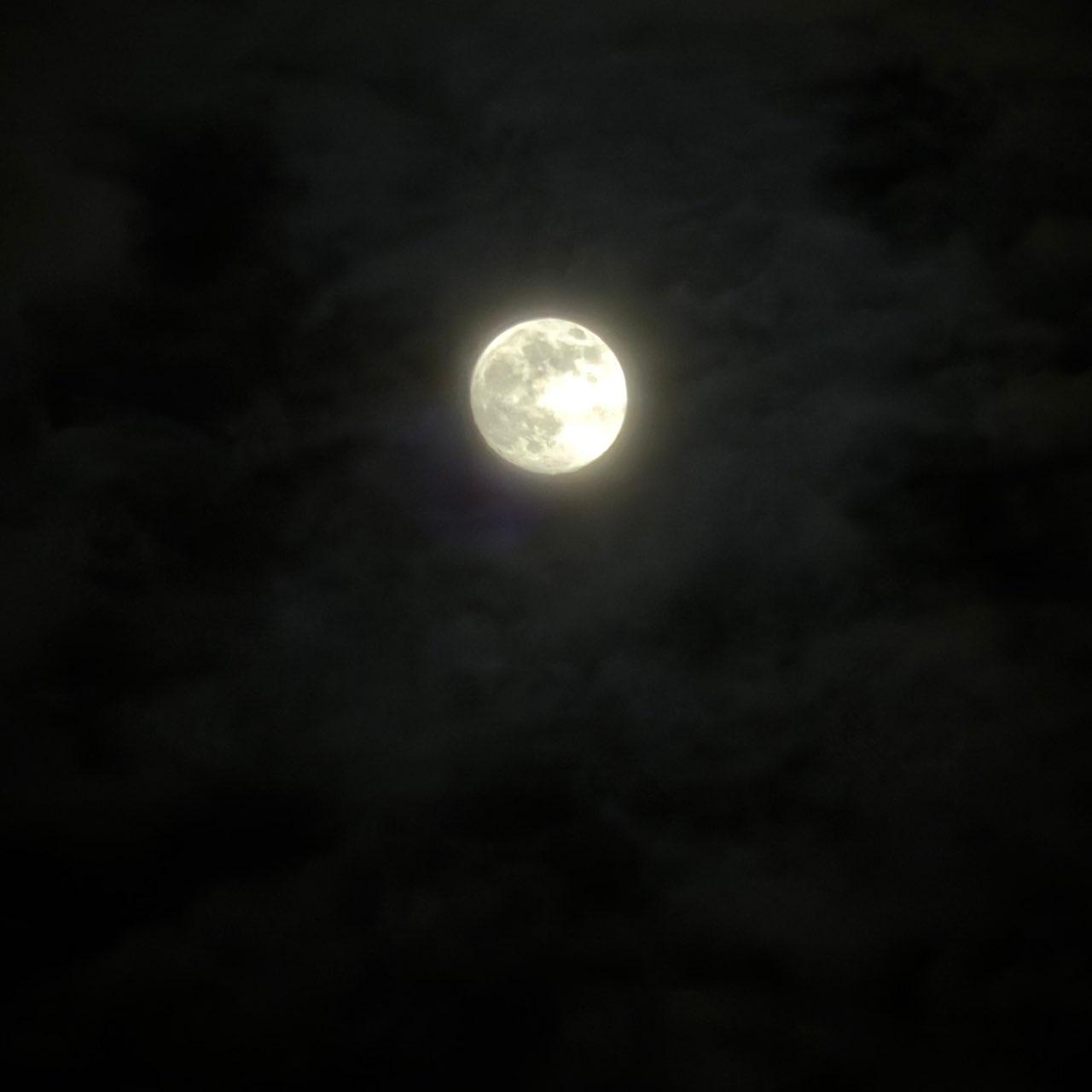 The Moon over Deva, Romania — full moon, Lunar Day 14