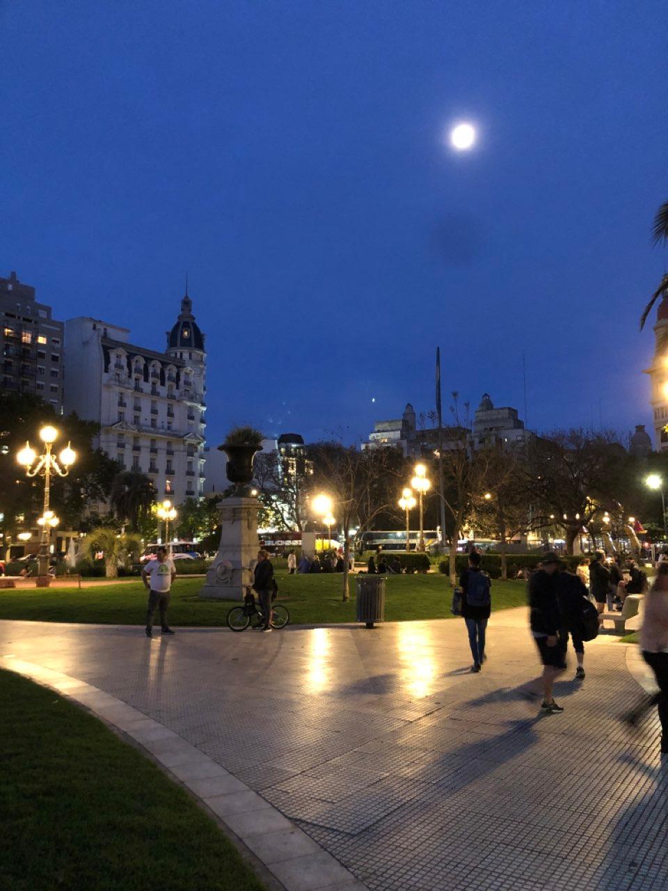 The Moon over Buenos Aires, Argentina — waxing gibbous, Lunar Day 13