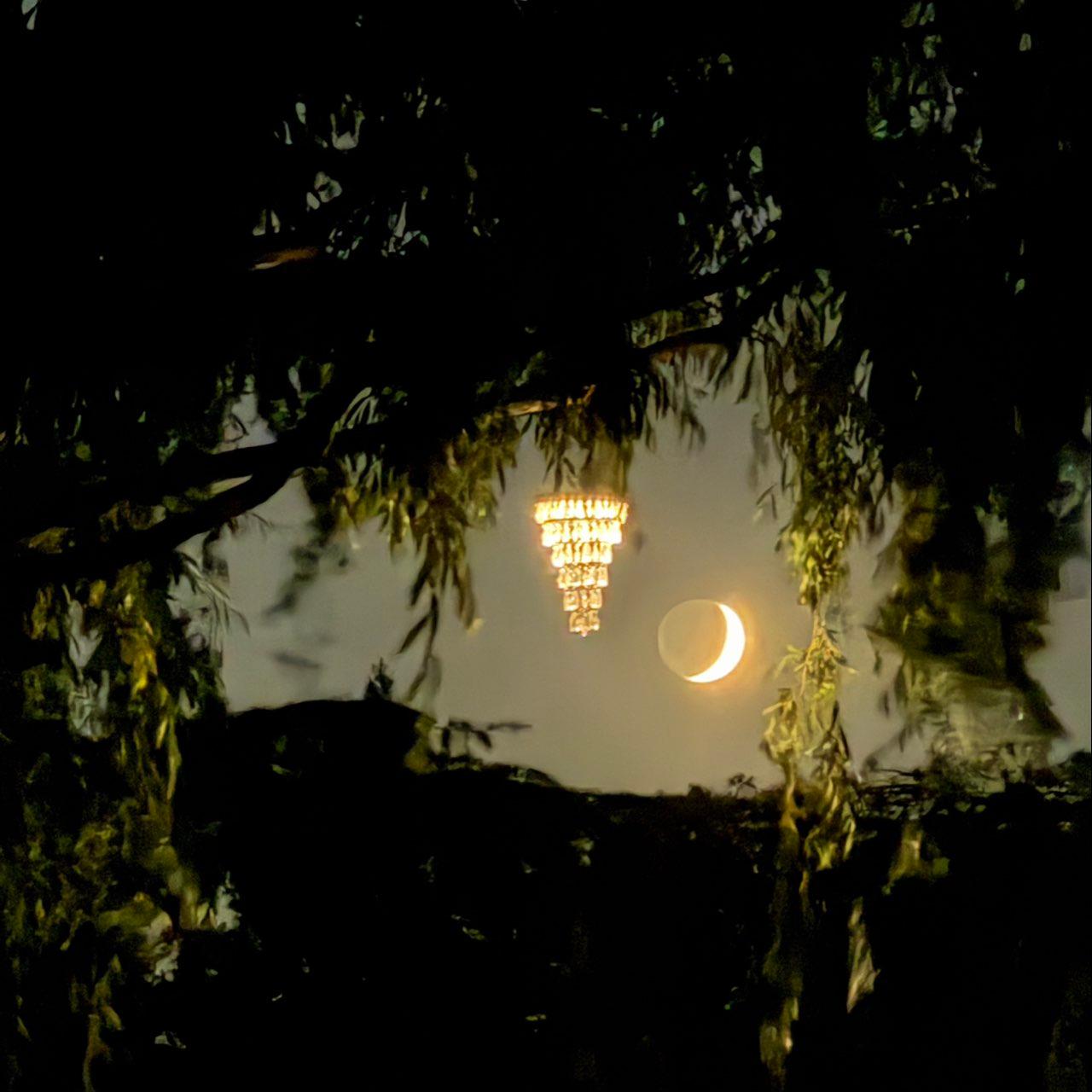 The Moon over Lodi, United States — waxing crescent, Lunar Day 5