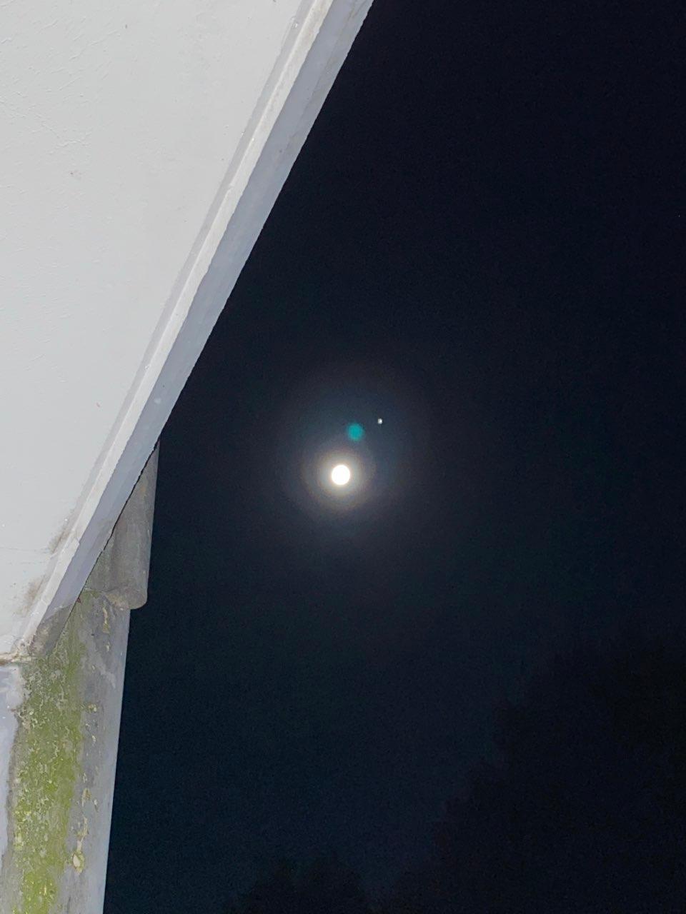 The Moon over Sigmaringen, Deutschland — full moon, Lunar Day 14