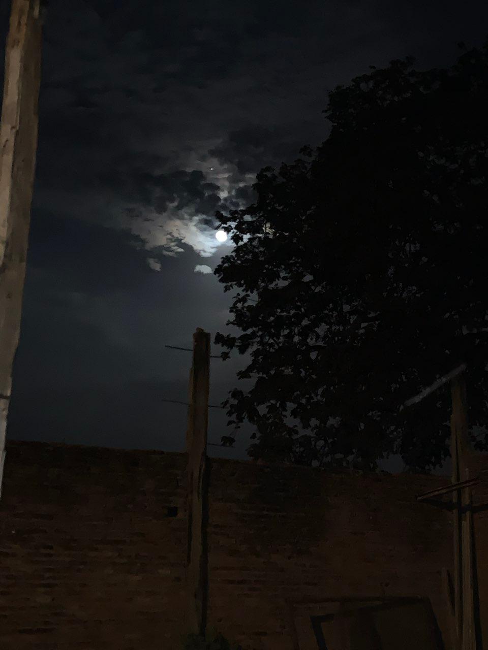 The Moon over Naranjal, Ecuador — full moon, Lunar Day 14