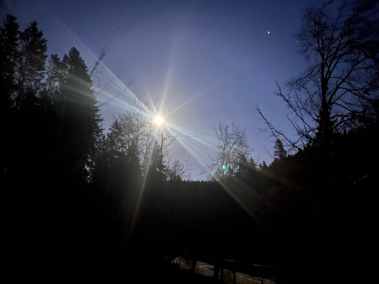 The Moon over Gammertingen, Deutschland — full moon, Lunar Day 14