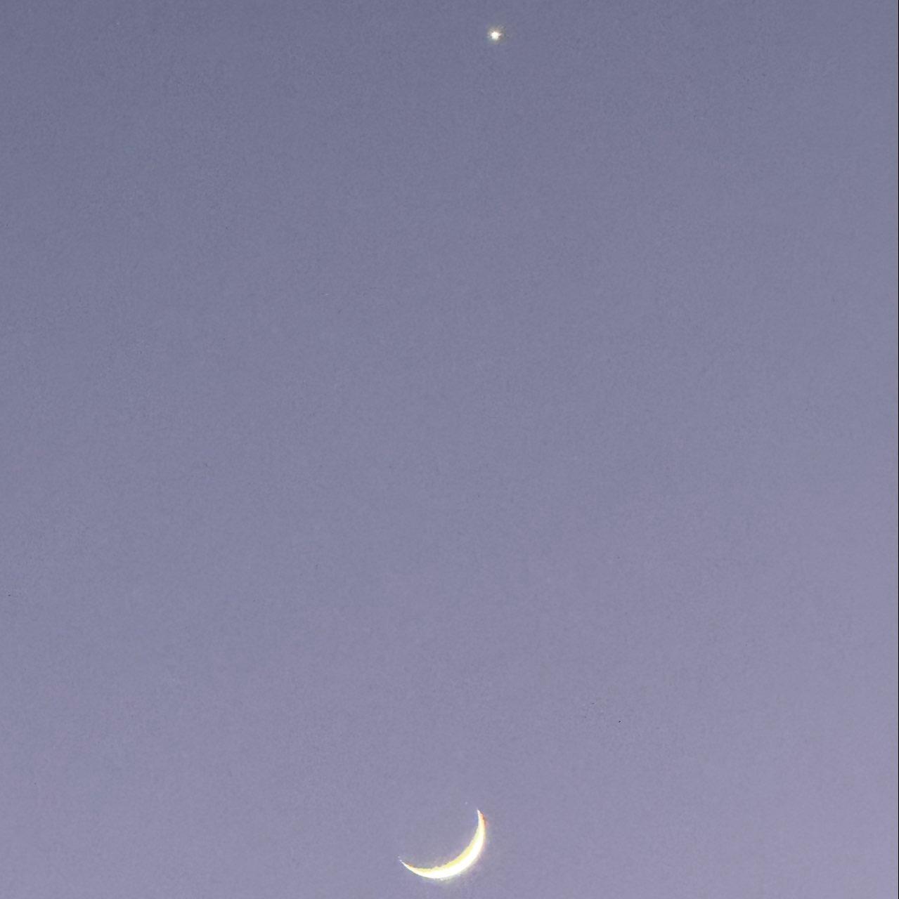 The Moon over Wetzlar, Deutschland — waxing crescent, Lunar Day 4