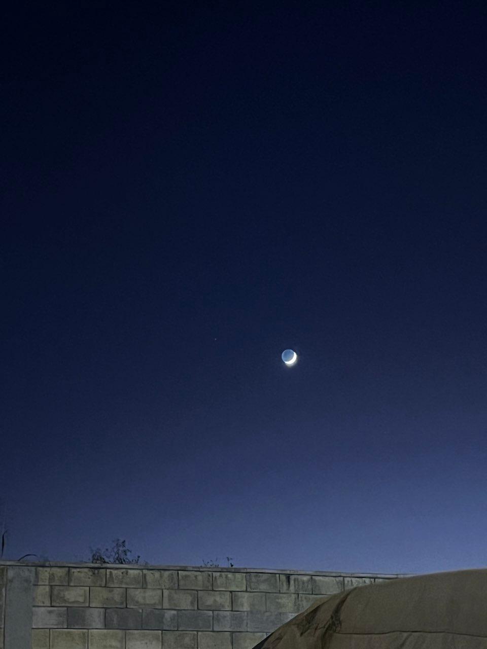 The Moon over La Purísima, México — waxing crescent, Lunar Day 5