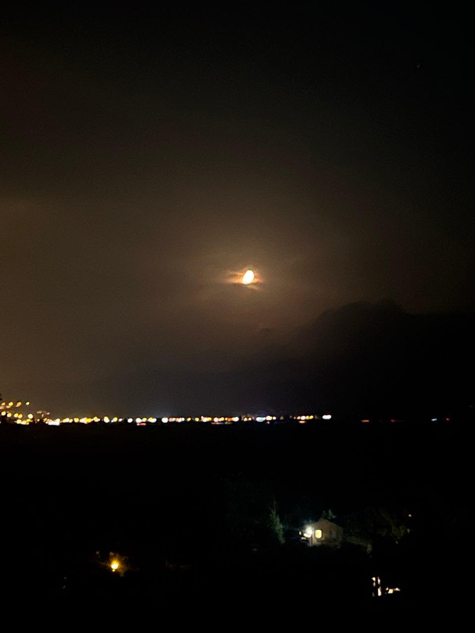 The Moon over Seillons-Source-d'Argens, France — first quarter, Lunar Day 10