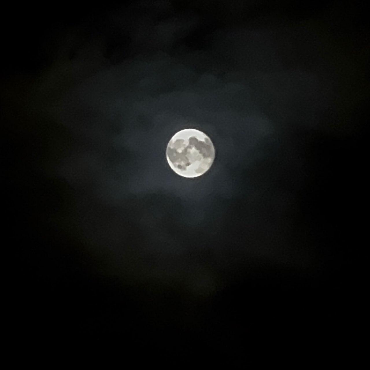 The Moon over Frankfurt, Germany — full moon, Lunar Day 16