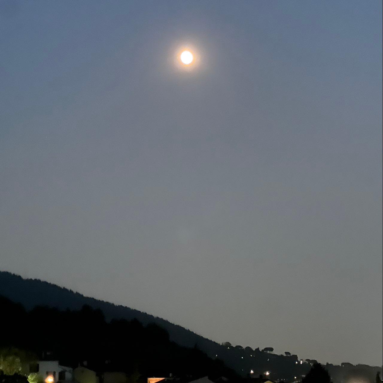 The Moon over Prato, Italia — full moon, Lunar Day 15