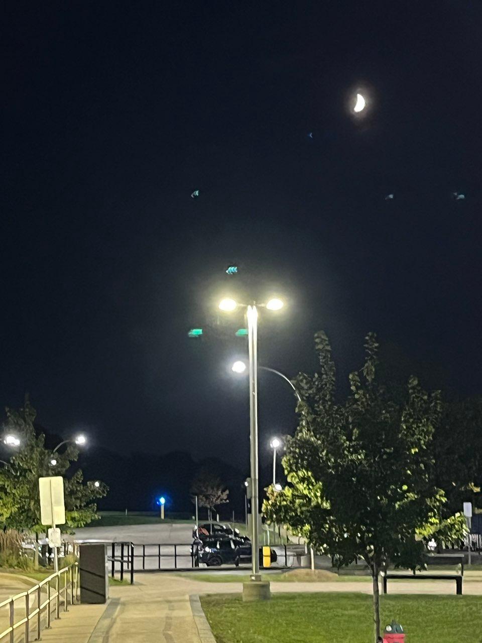 The Moon over Hamilton, Canada — first quarter, Lunar Day 8