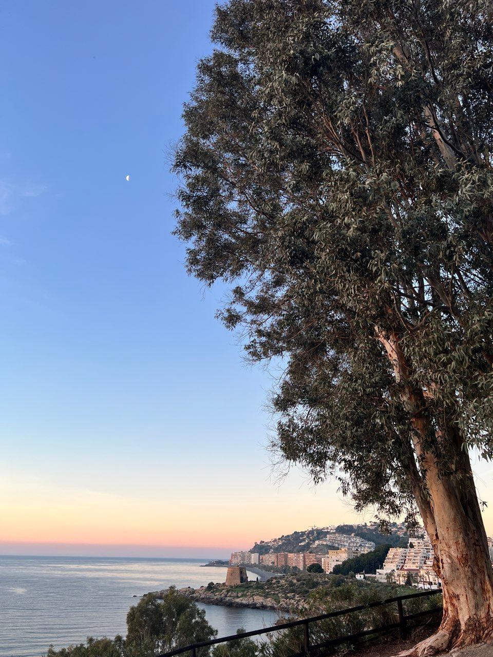 The Moon over Almuñécar, Spain — last quarter, Lunar Day 23