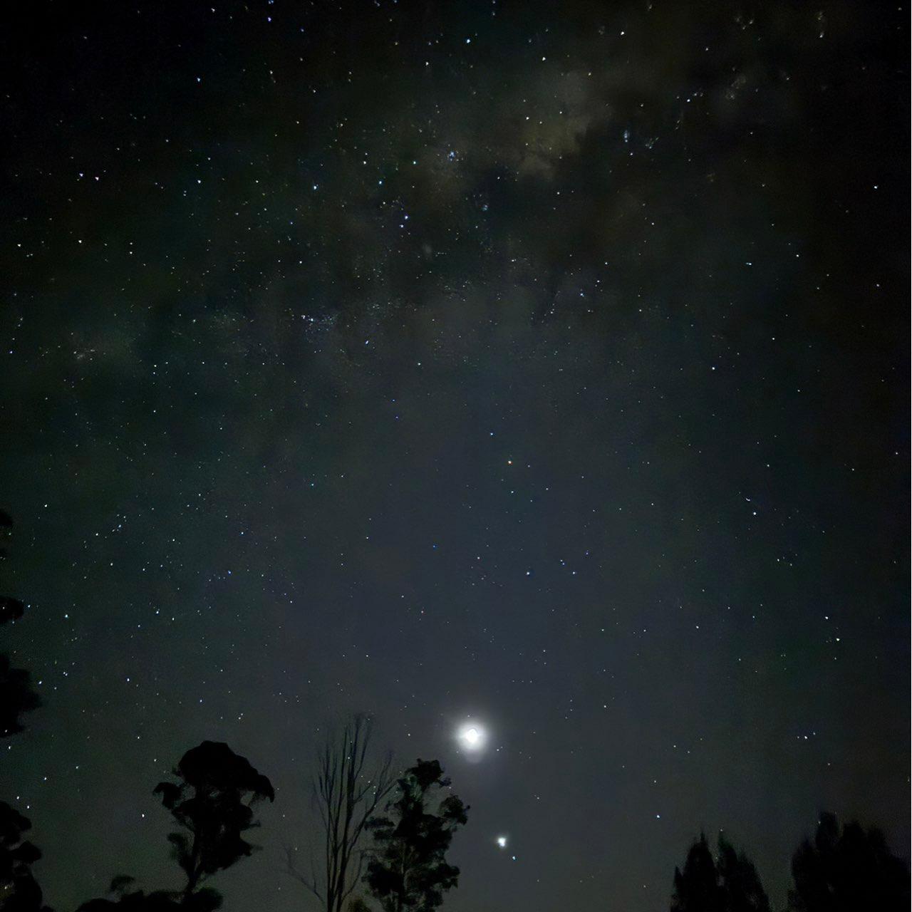 The Moon over Minimbah, Australia — waxing crescent, Lunar Day 5