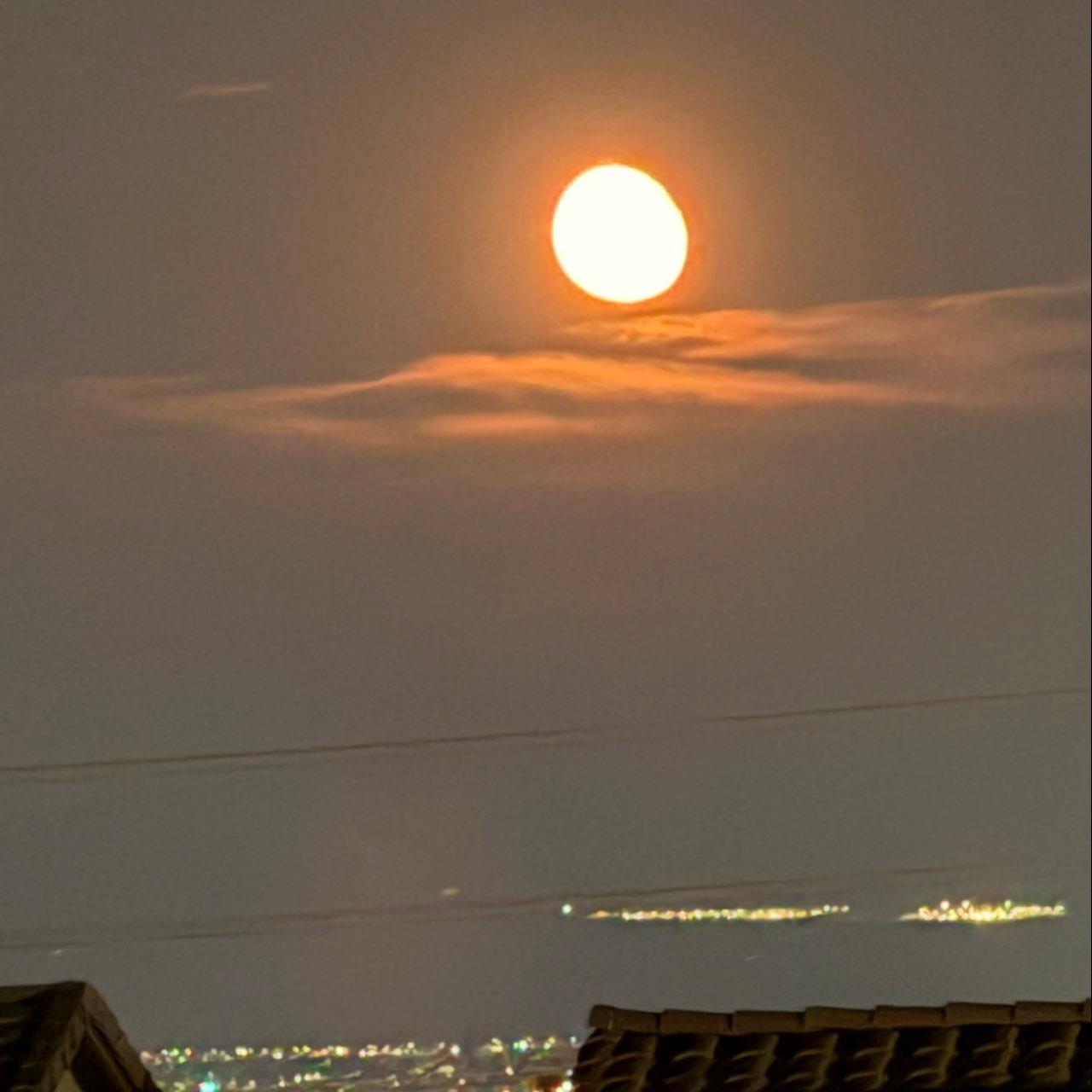 The Moon over Las Vegas, United States — waning gibbous, Lunar Day 19