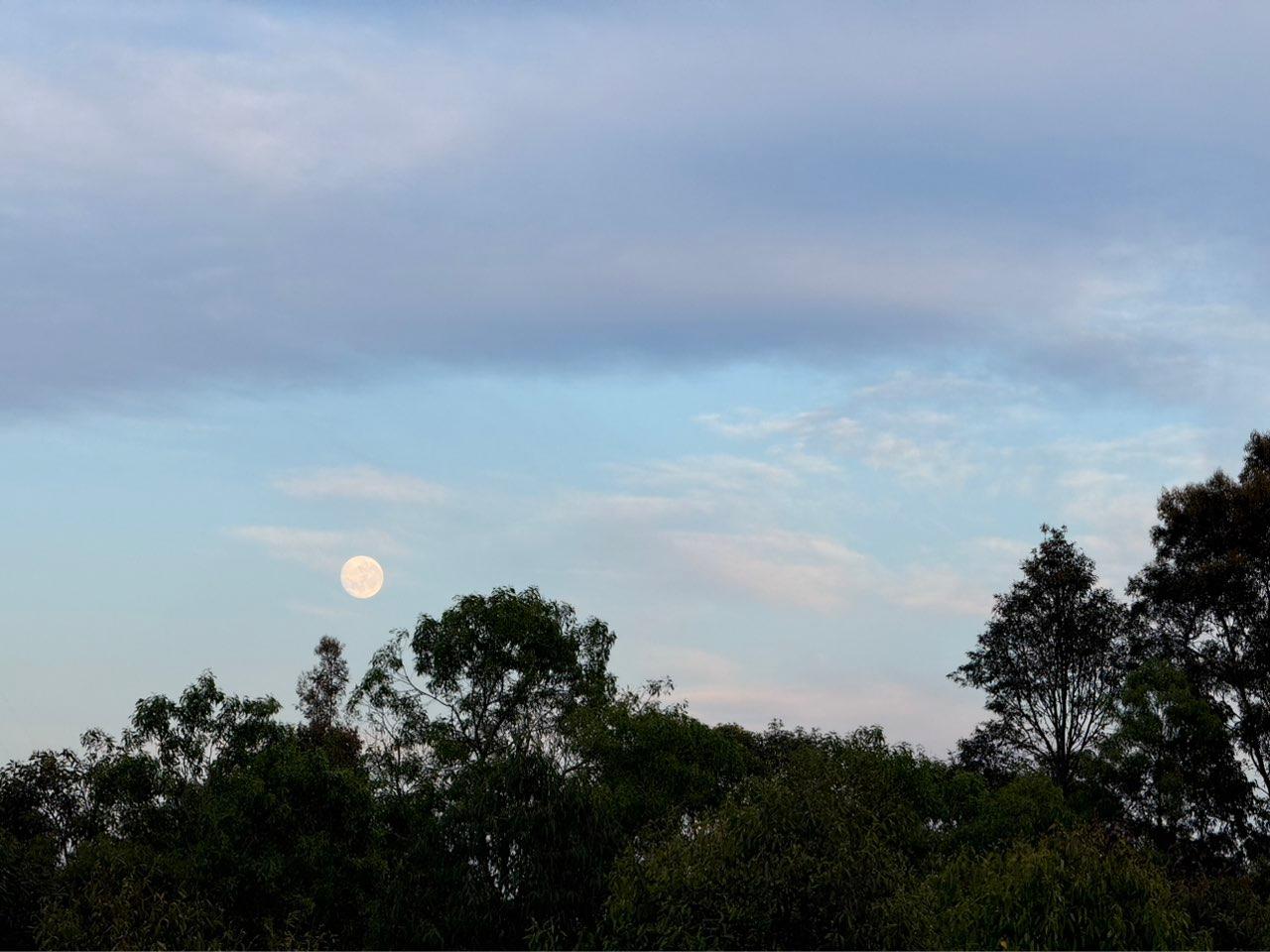 The Moon over Shortland, Australia — full moon, Lunar Day 17
