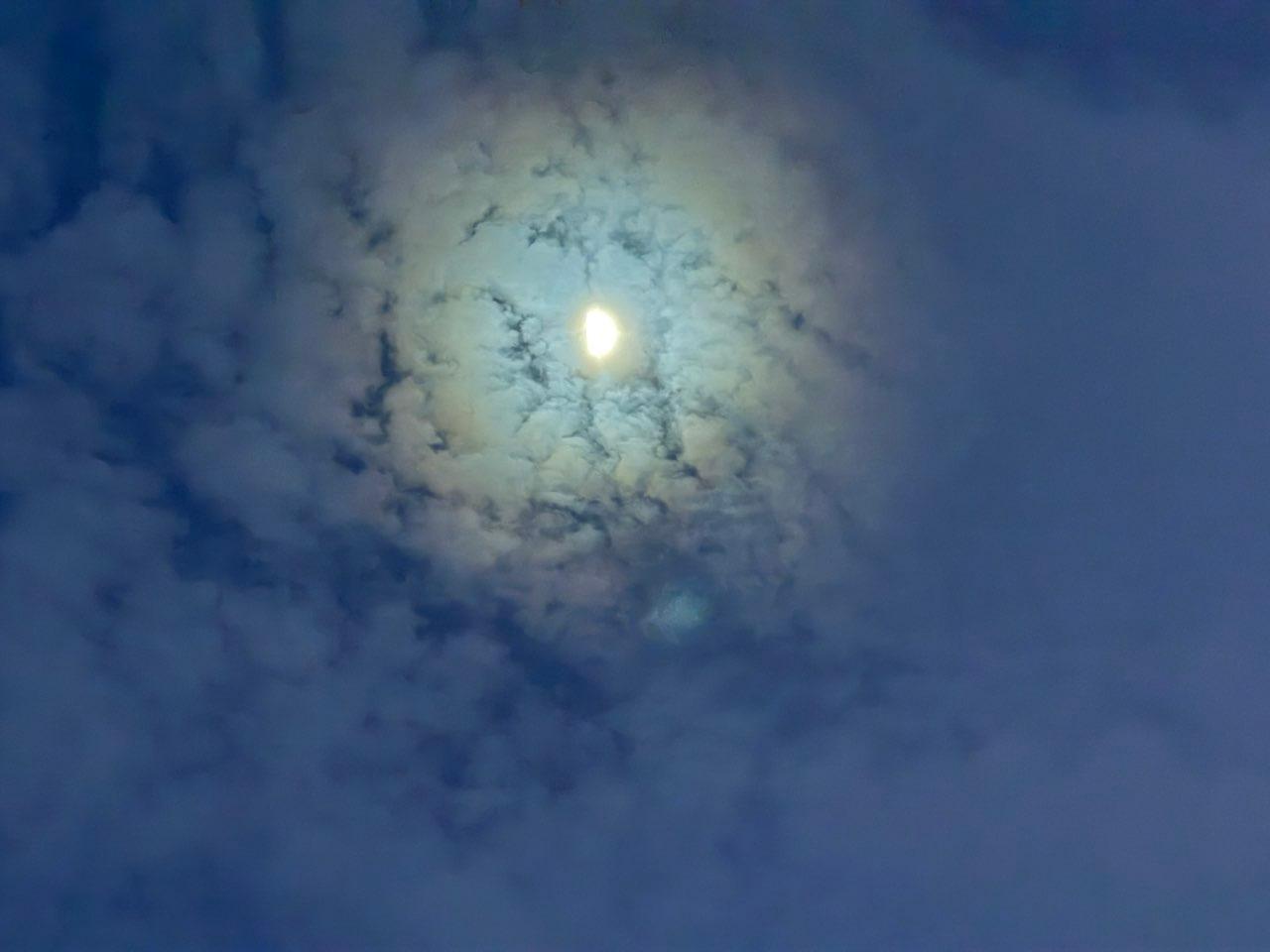 The Moon over New Orleans, United States — first quarter, Lunar Day 9