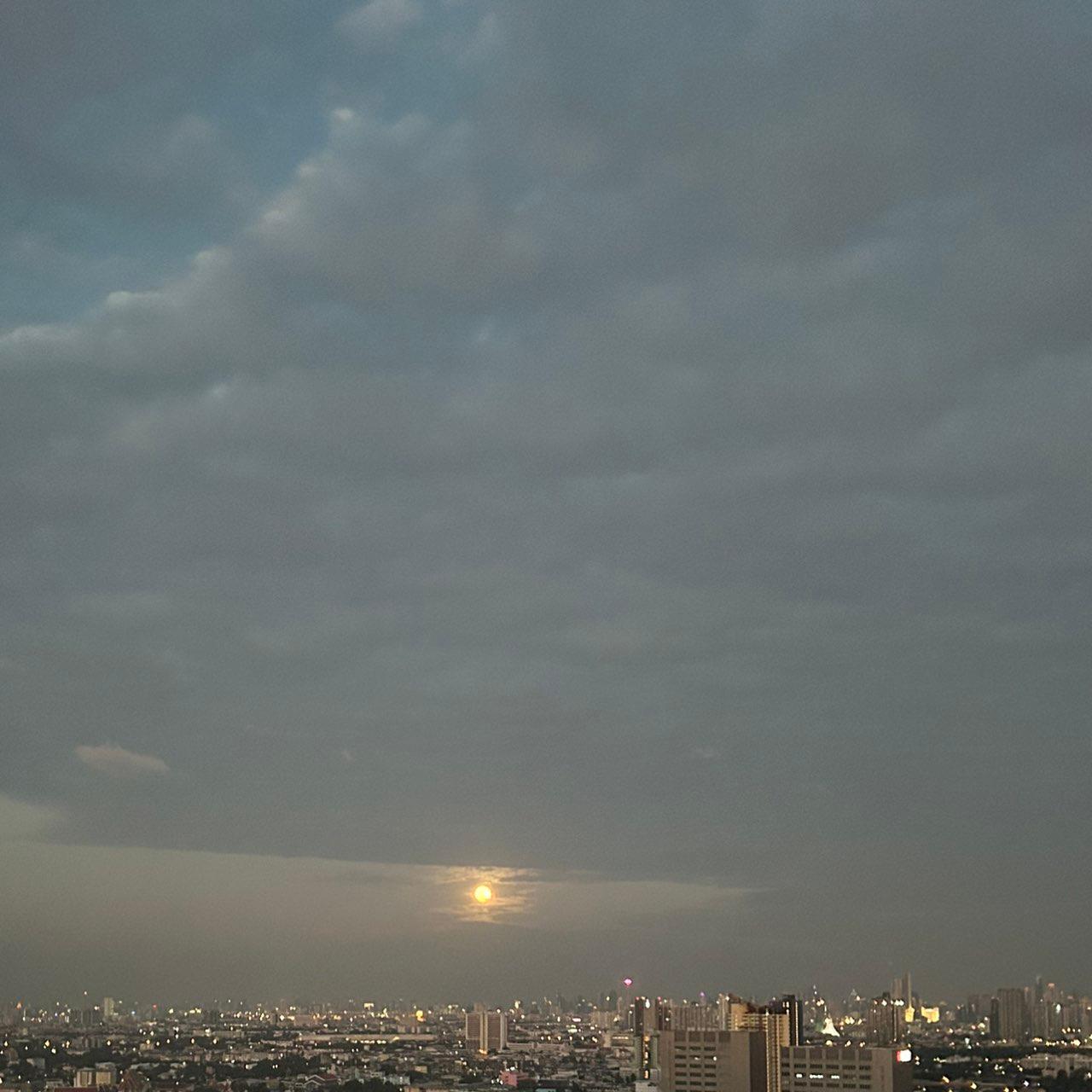 The Moon over Bangkok, Thailand — full moon, Lunar Day 15