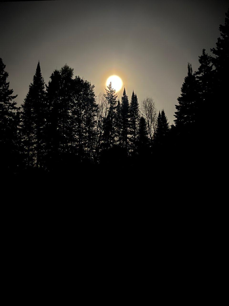 The Moon over Laurentian Hills, Canada — full moon, Lunar Day 16
