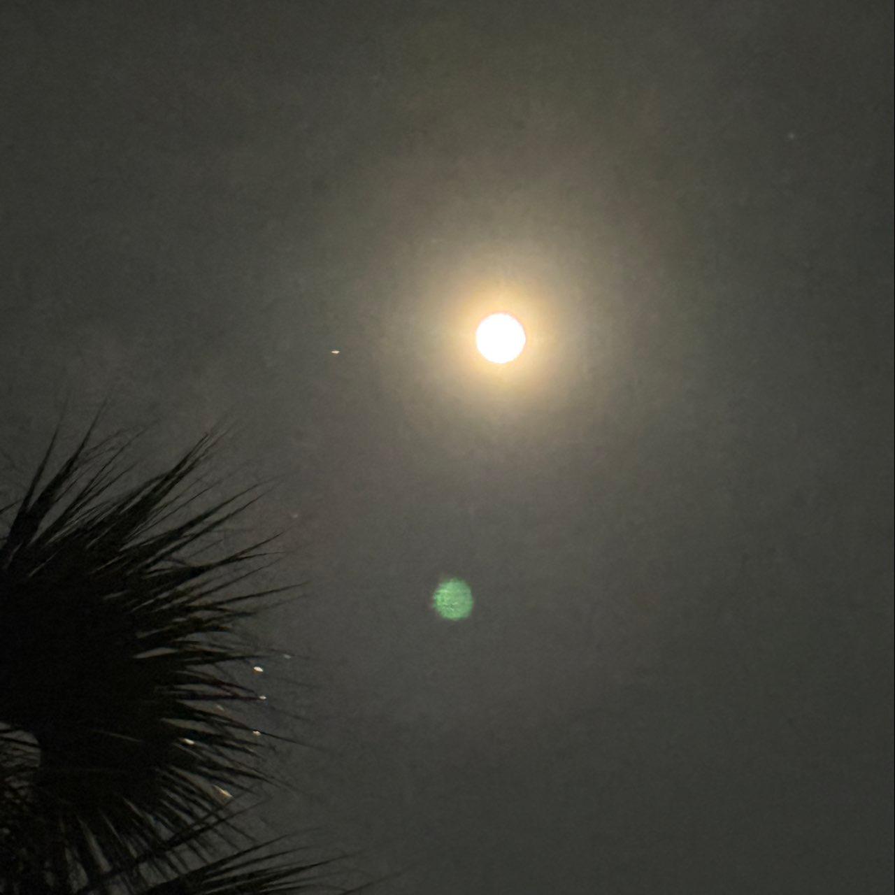 The Moon over New Orleans, United States — full moon, Lunar Day 15