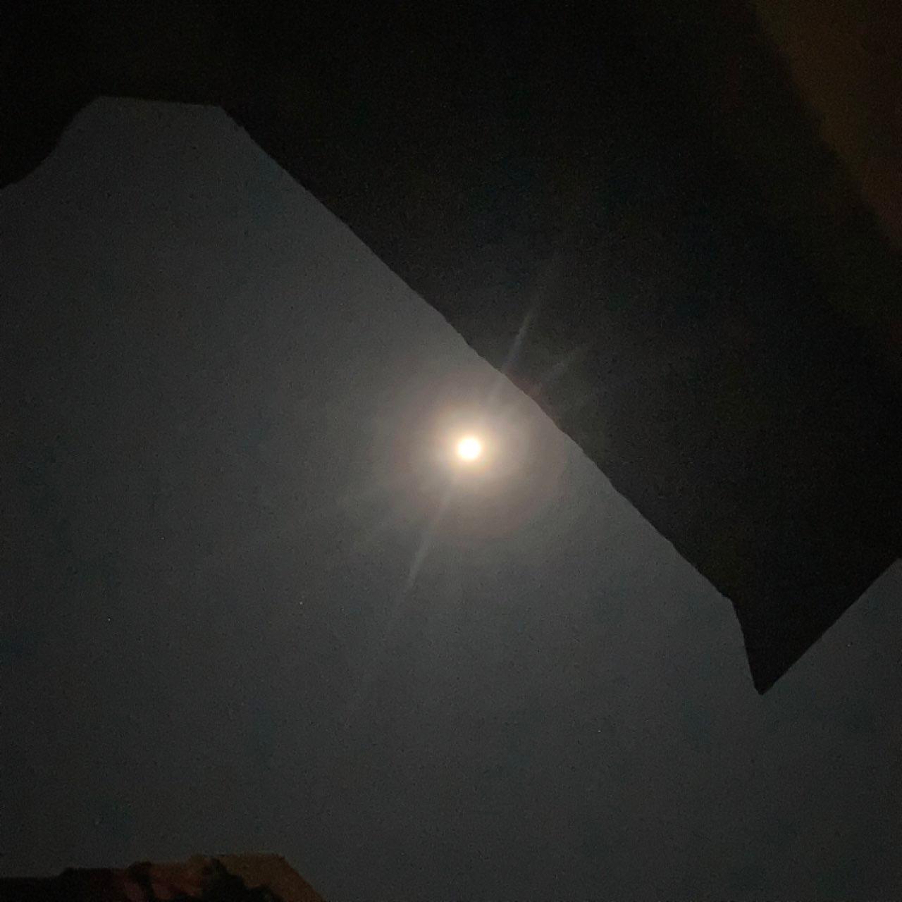The Moon over Randburg, South Africa — full moon, Lunar Day 15