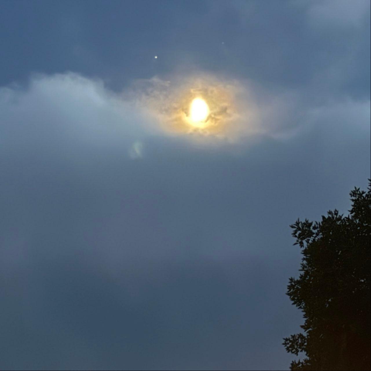 The Moon over Denver, United States — first quarter, Lunar Day 9