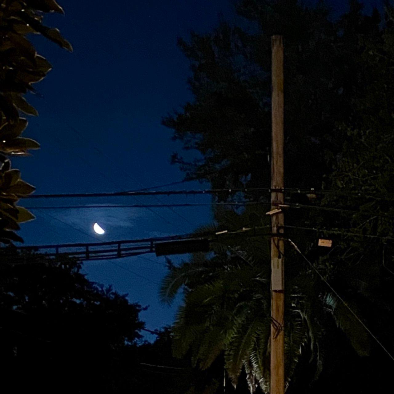 The Moon over Lake Charles, United States — last quarter, Lunar Day 24