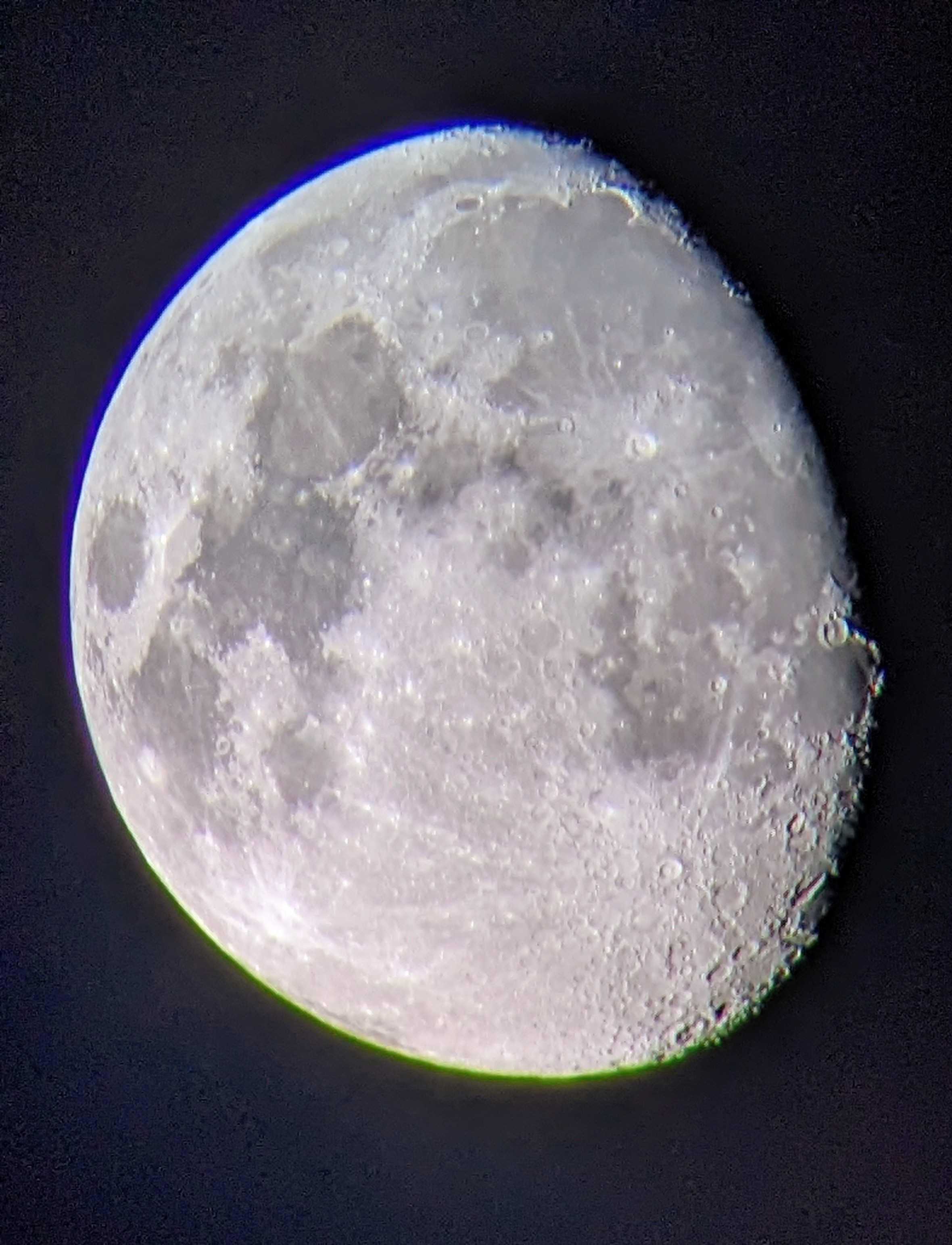 The Moon over United Kingdom — waxing gibbous, Lunar Day 12