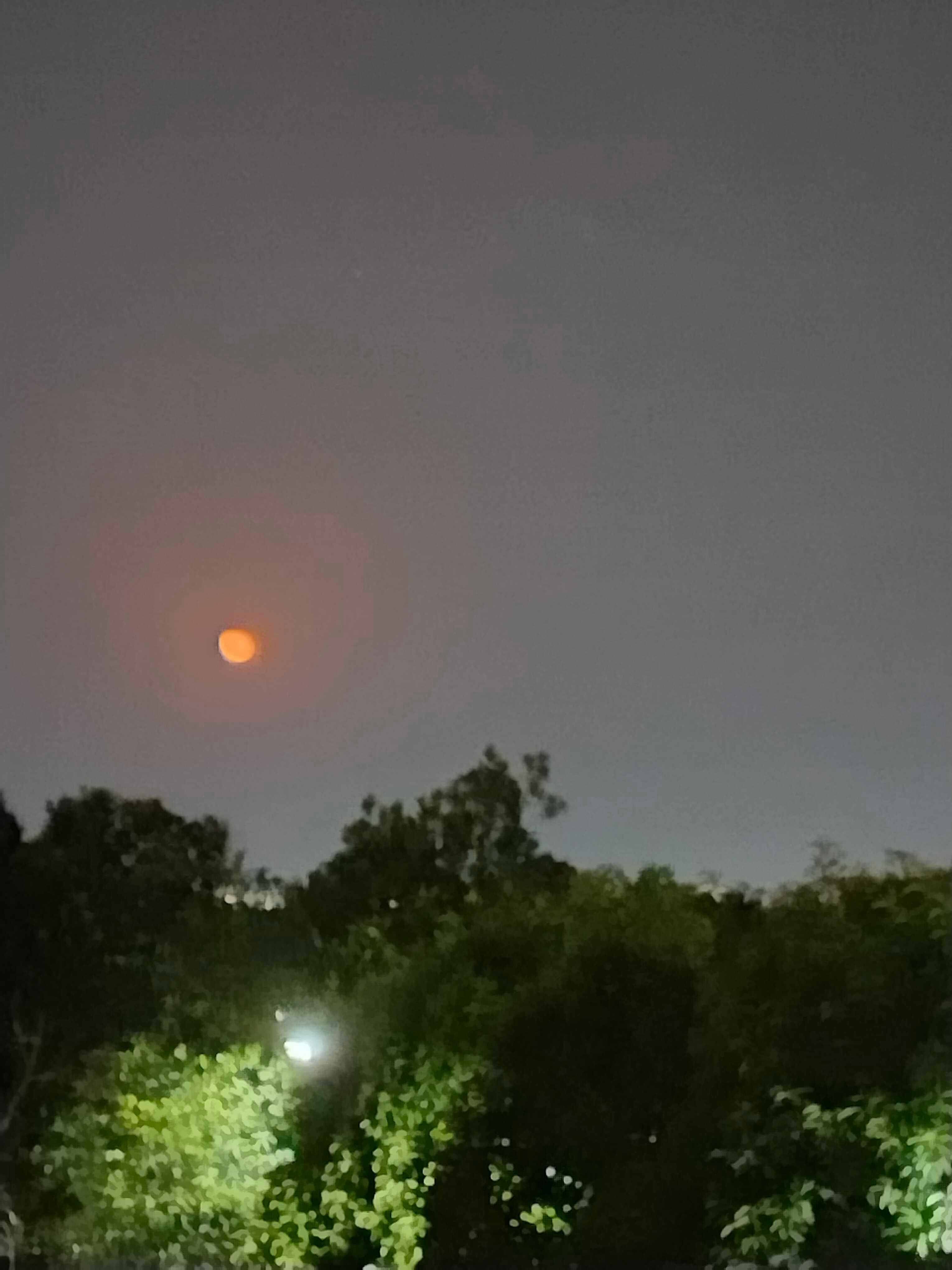 The Moon over Ghuni, India — waning gibbous, Lunar Day 18