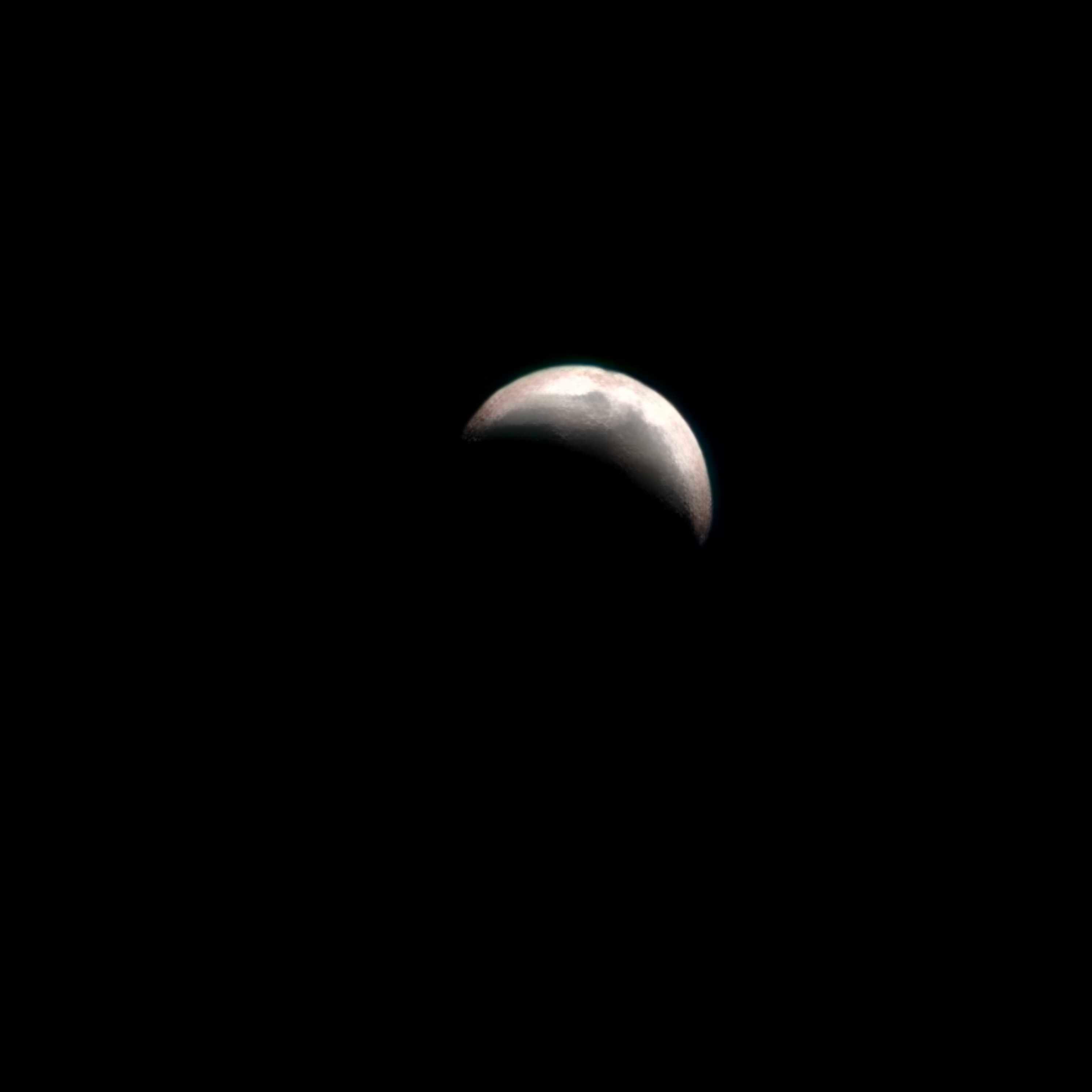The Moon over Corpus Christi, United States — first quarter, Lunar Day 6