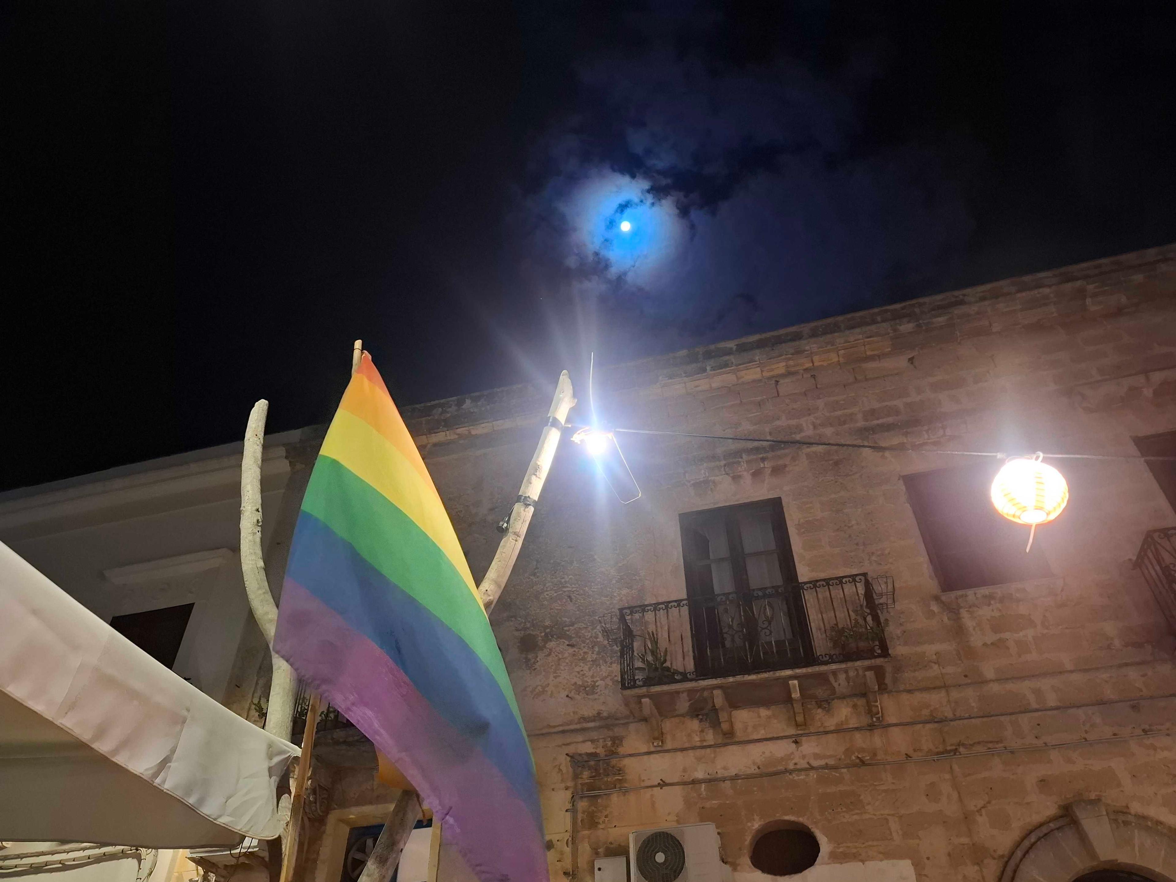 The Moon over Favignana, Italia — full moon, Lunar Day 16