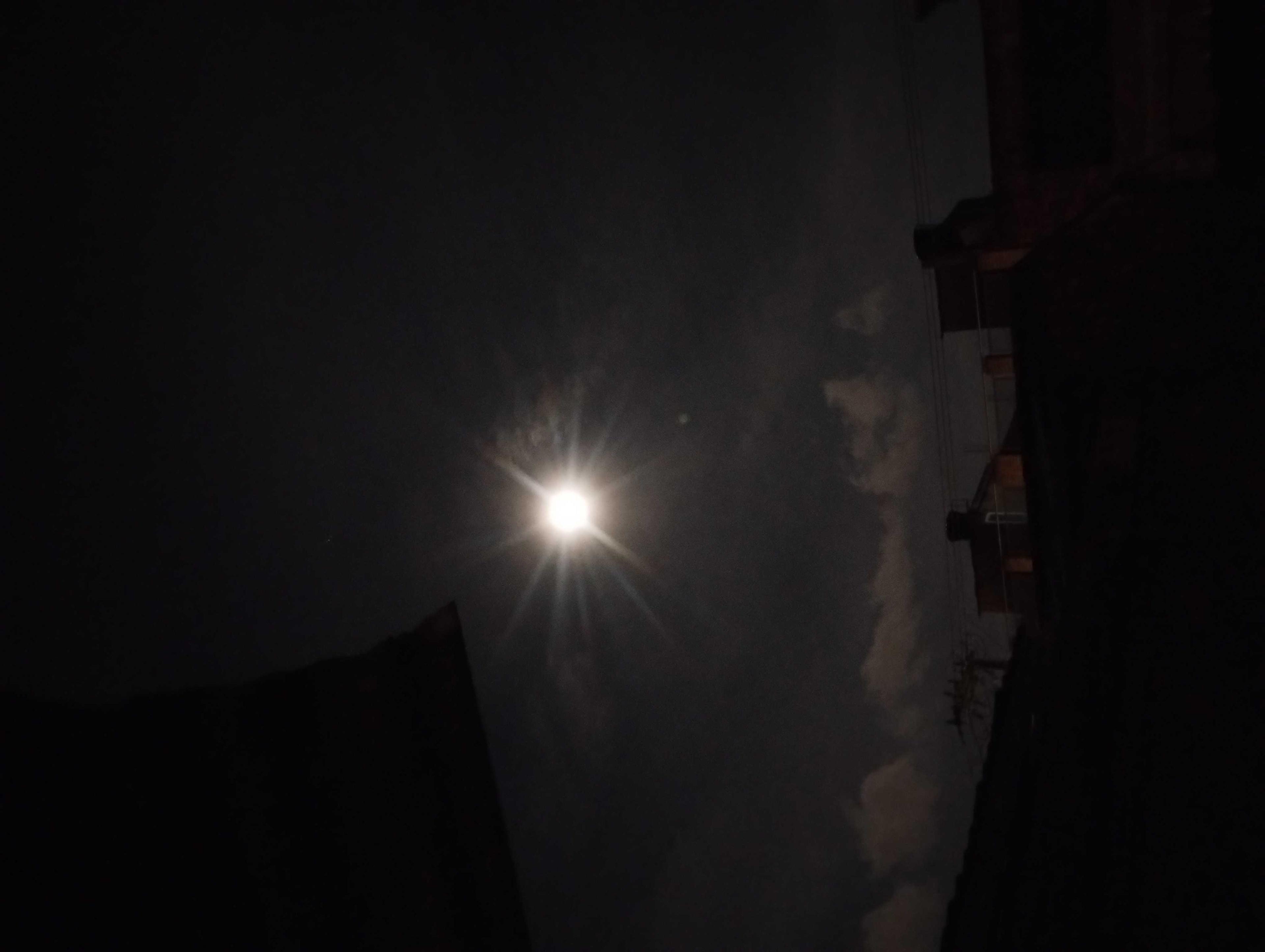 The Moon over Bogotá, Colombia — full moon, Lunar Day 17