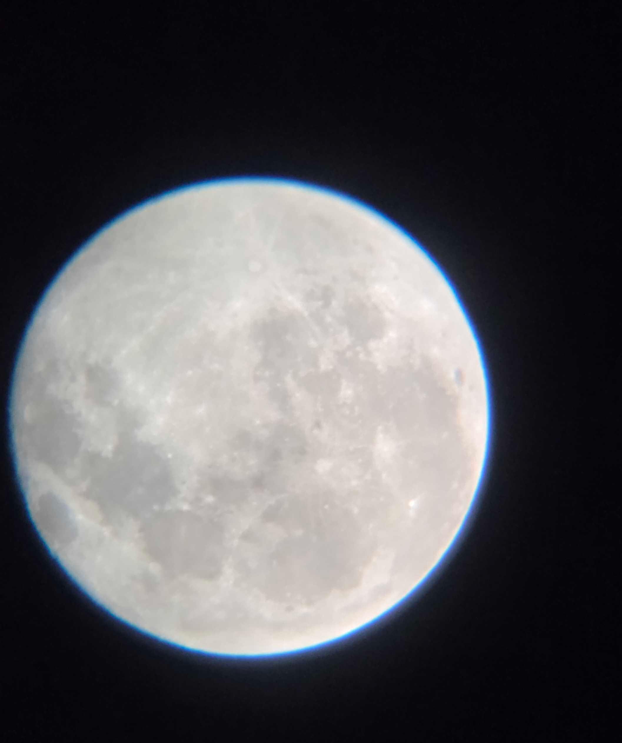 The Moon over 아산시, 대한민국 — full moon, Lunar Day 17