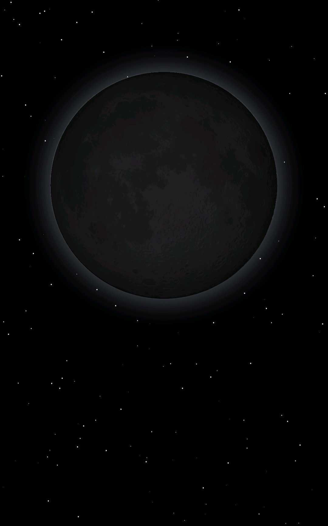 The Moon over Davao City, Philippines — new moon, Lunar Day 1